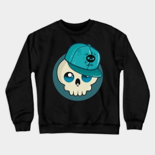 Cute Skull with SnapBack Cap Crewneck Sweatshirt